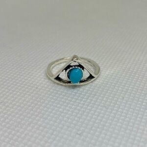 Southwest Style Turquoise Pyramid Ring